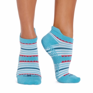 Bar Method x Tavi Grip Savvy Aqua Stripe