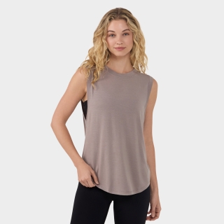 TAVI High Neck Muscle Tank Pebble
