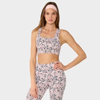 Tavi Seamless Racerback Rib Bra Ensemble Floral 