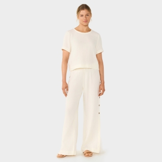 TAVI Unwind Gauze Tee Coconut