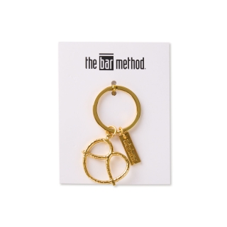 Bar Method Pretzel Keychain Gold