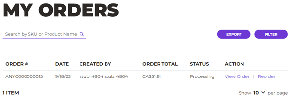 my orders